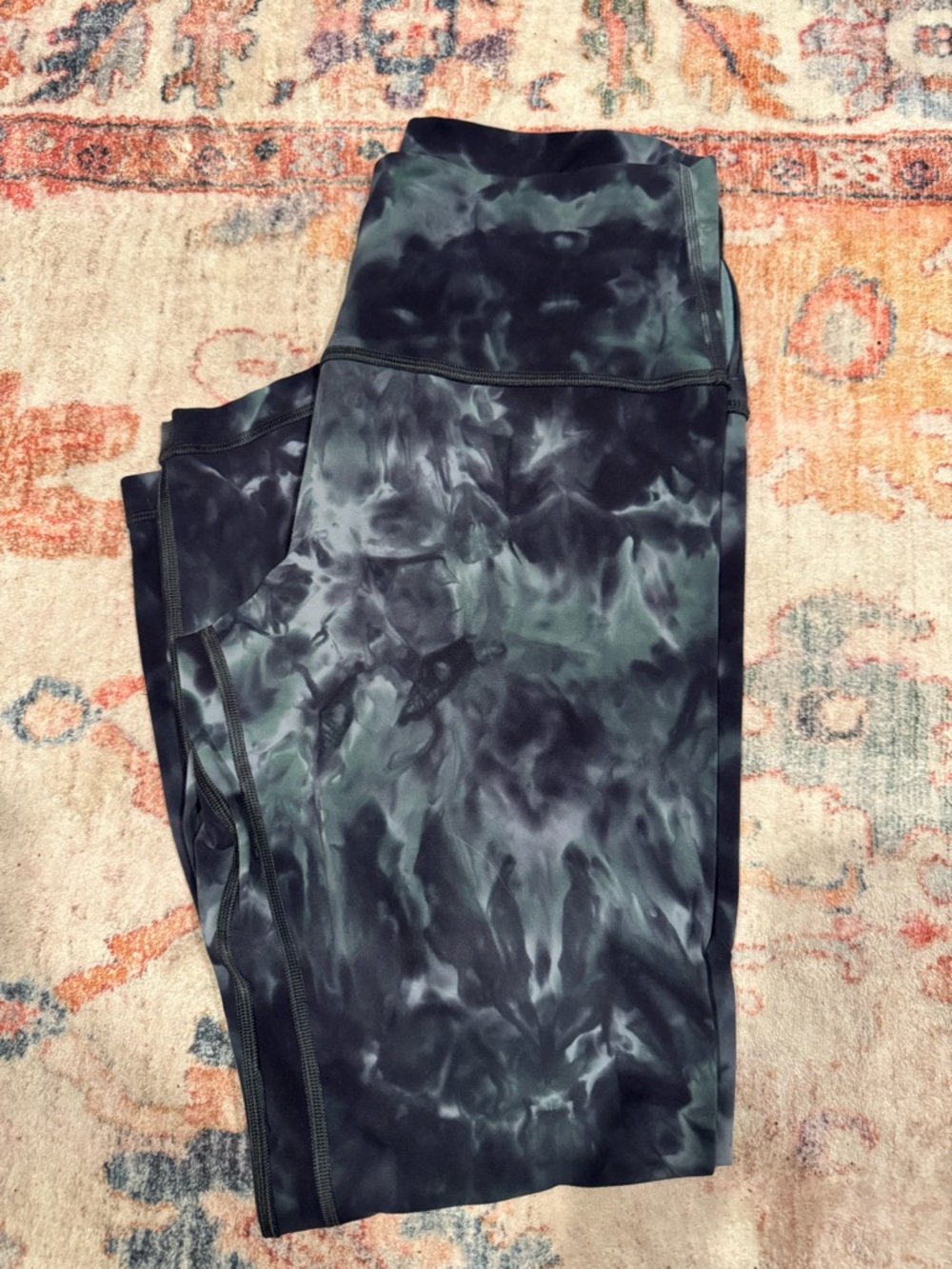 lululemon athletica Black Gray Marble Leggings